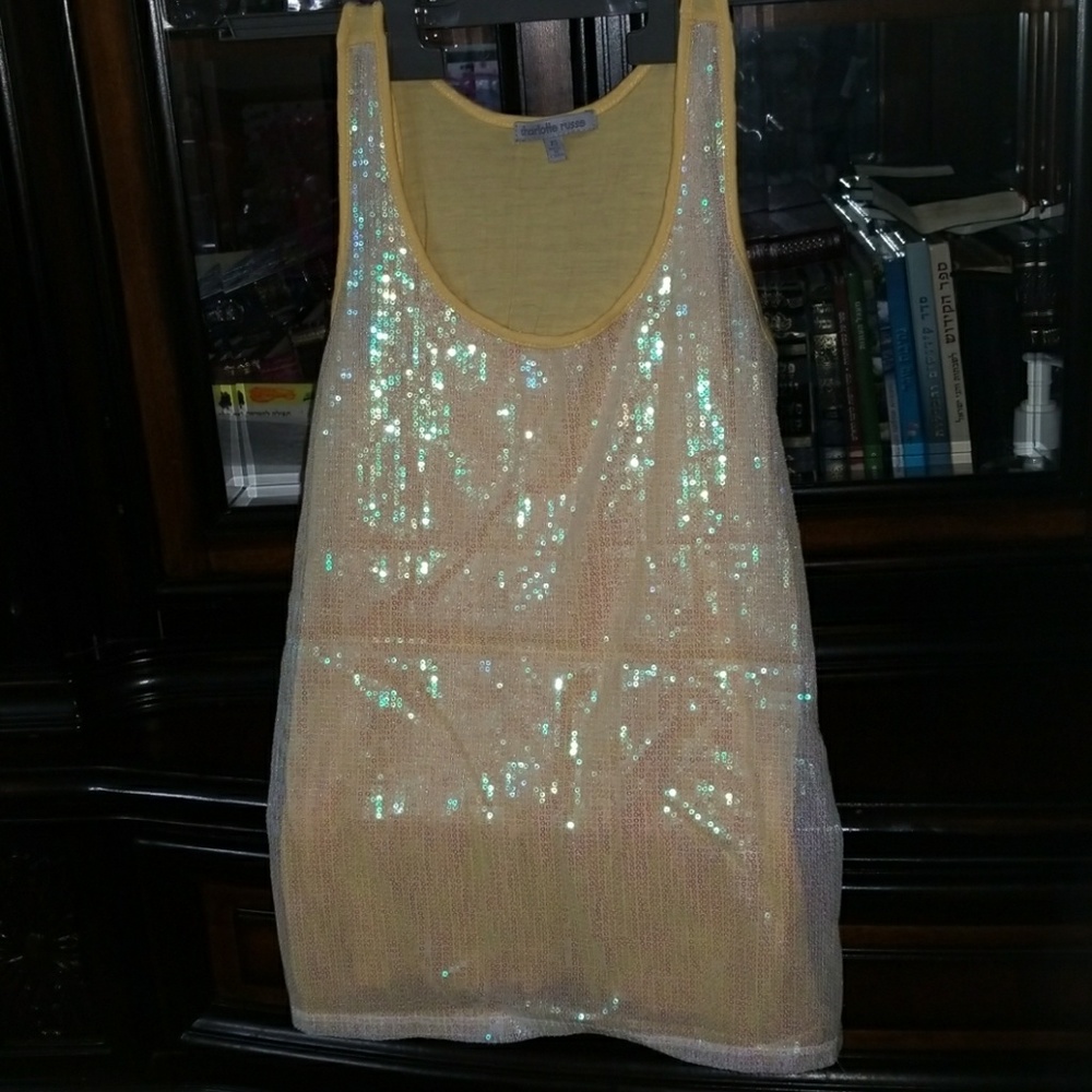 Charlotte Russe fashion sparkly tank top